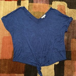 Wasabi + Mint Super Soft Tie Front Croptop